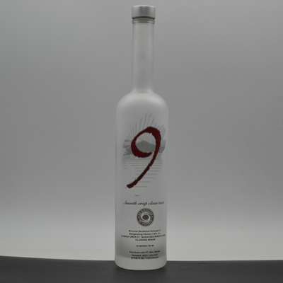 Collar Material Glass Custom Printing Frosted Spirit Ciroc Vodka Bottles 700ml 750ml