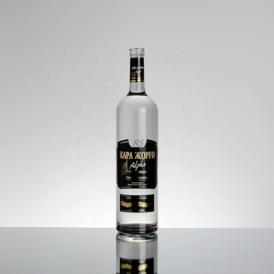 Collar Material Glass Custom Printing Frosted Spirit Ciroc Vodka Bottles 700ml 750ml