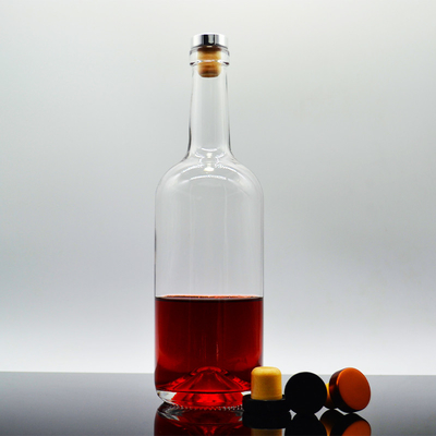 Elegant Glass Vodka Gin Bottle 500ml 750ml 1000ml Volume for Custom Glass Bottle