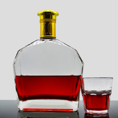 375ml 500ml 700ml Extra Flint Glass Bottles for Liquor Spirits Brandy Rum Tequila Brands