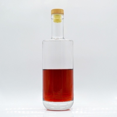Custom Alcohol Whisky Cork Vodka Bottles with Extra Flint Cylinder 750ml Glass Bottle