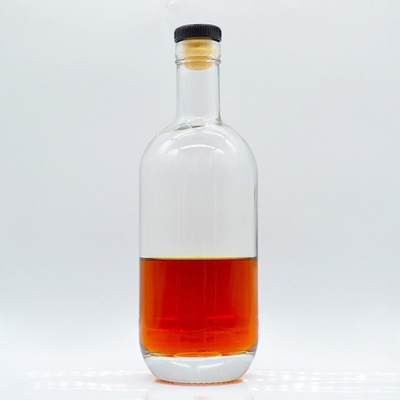 Custom Alcohol Whisky Cork Vodka Bottles with Extra Flint Cylinder 750ml Glass Bottle
