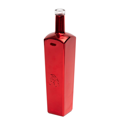 Base Material Super Flint Glass Custom Printing Square Gin Bottle for and OEM Welcome