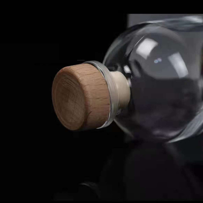 250ml 375ml Empty Wooden Cork Whisky Brandy Spirit Wine Vodka Liquor Glass Bottles