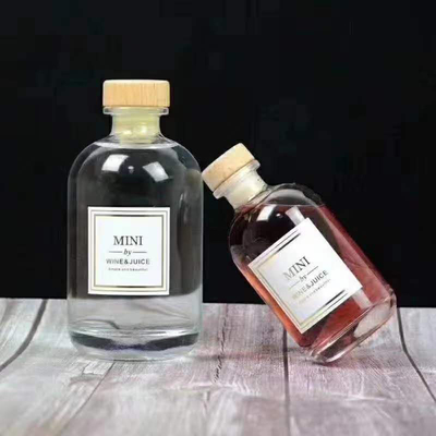 250ml 375ml Empty Wooden Cork Whisky Brandy Spirit Wine Vodka Liquor Glass Bottles