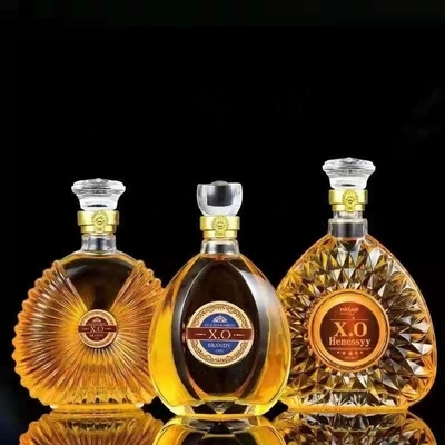 Customized Screen Printing Glass Bottle for Luxury Brandy Rum Whisky Vodka 500 750ml