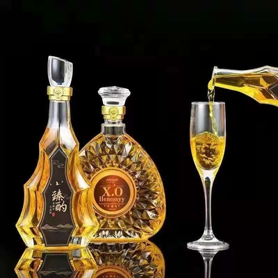 Customized Screen Printing Glass Bottle for Luxury Brandy Rum Whisky Vodka 500 750ml