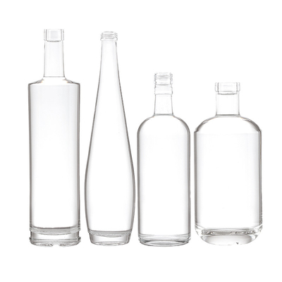 Customized Shape 750ml Vodka Liquor Glass Bottle with SCREW CAP and Cork Sealing Type