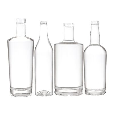 Customized Shape 750ml Vodka Liquor Glass Bottle with SCREW CAP and Cork Sealing Type