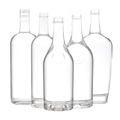 Customized Shape 750ml Vodka Liquor Glass Bottle with SCREW CAP and Cork Sealing Type