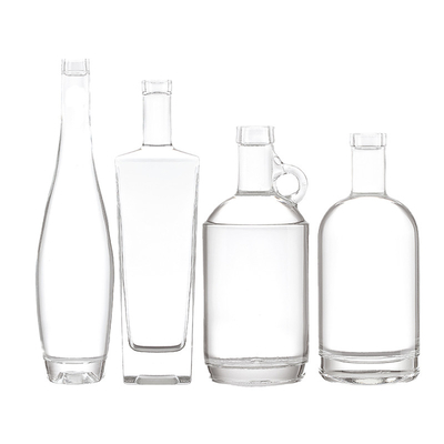 750ml Custom Glass Whisky Bottle with Inside Engraving and Acceptable Customer's Logo