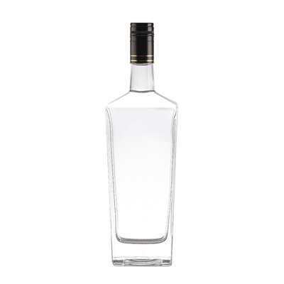 Super Flint Glass Material Dark Square Liquor Bottles for OEM/ODM 200ml 500ml 750ml 1L