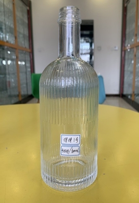 Custom Round Cork Bottle for Tequila Liqueur Whiskey 1L 750ml 700ml 500ml 34oz Capacity
