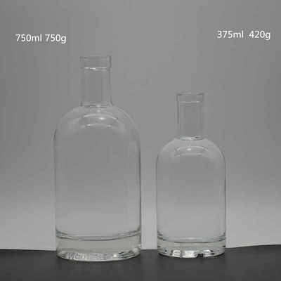 750ml Vodka Bottle with Frosted Texture and Crystal White Glass Material