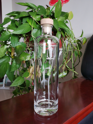Custom Round Cork Bottle for Tequila Liqueur Whiskey 1L 750ml 700ml 500ml 34oz Capacity