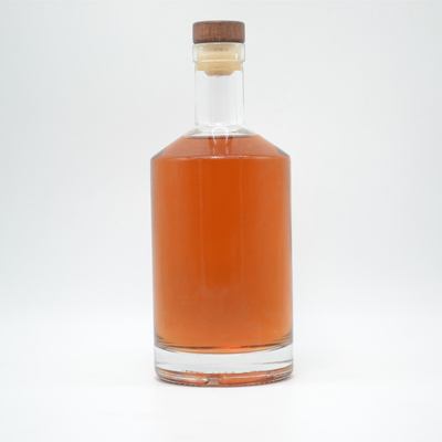 750ml Vodka Bottle with Frosted Texture and Crystal White Glass Material