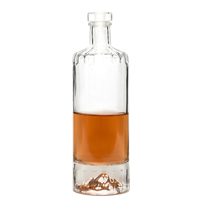 500ml 750ml Square Frosted Empty Custom Alcoholic Drink Tequila Whiskey Gin Decorative Glass Bottles