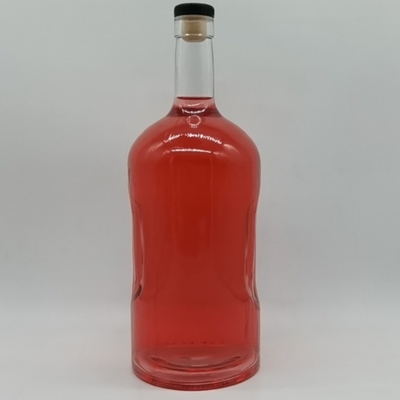 Customized Super Flint Glass Empty Bottle for 1750ml Whisky Spirit in California