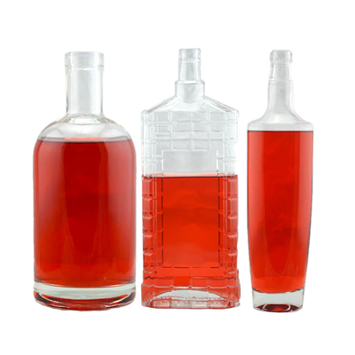 250ml Red Label Gold Spray Painting Brandy Liquor Tequila Vodka Bottle with Metal Cap