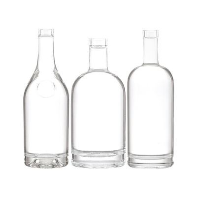 Empty 500ml Gold Black Liquor Spirits Brandy Whiskey Vodka in 750ml Glass Bottles with Stopper