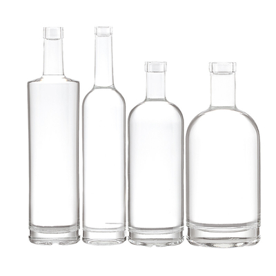 700ml 200ml 500ml 1 Liter Glass Cap Vodka Brandy Bottles for Clear Champagne Storage