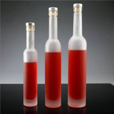 Silk Screen Printing Logo Customized Empty Clear Crystal Cylinder Spirit Glass Bottle