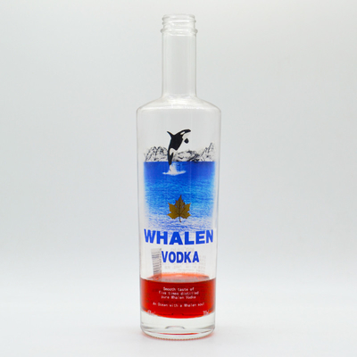 Glass Bottle Sale 750ml Empty Frosted Super Flint Spirits Liquor Bottles with Cork Top