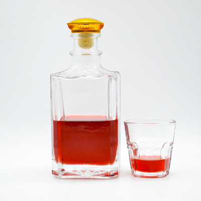 Glass Bottle Sale 750ml Empty Frosted Super Flint Spirits Liquor Bottles with Cork Top