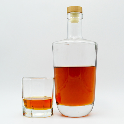 High End Clear Brandy Rum Bottles 500ml 700ml 750ml with Exquisite Craftsmanship