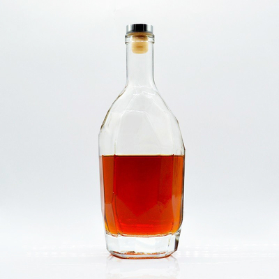 375ml Extra Flint Clear Glass Bottles for Whisky Vodka Gin Cork Sealing Type Bulk Empty