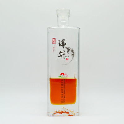Other Beverage Super Flint Glass Bottle Black Label Whiskey Whisky 750ml 1l with Cork Lid