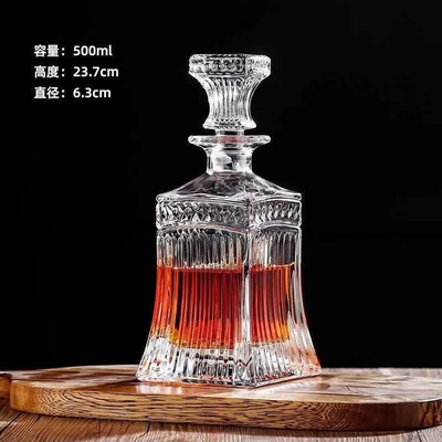 500ml/650ml/700ml/800ml Crystal White Glass Wine Decanter for Top Grade Brandy Vodka