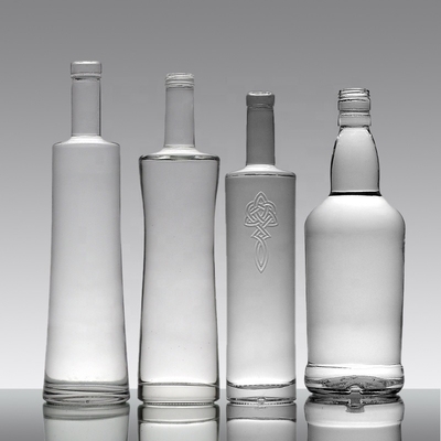750ml Glass Liquor Bottles Acceptable OEM/ODM for Metal Labels Rum Whiskey Vodka