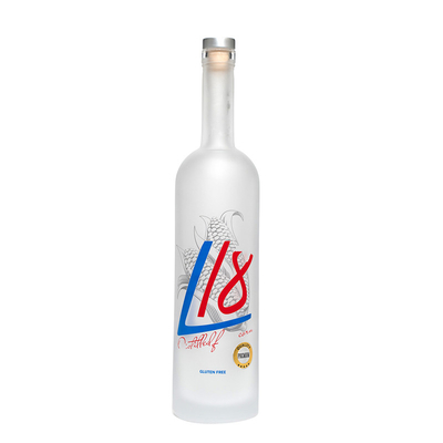 Glass Body Empty Cylinder Spirit 750ml Whisky Vodka Liquor Bottle Frosting 700ml 500ml