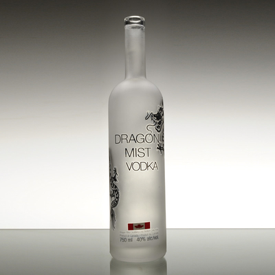 Glass Body Empty Cylinder Spirit 750ml Whisky Vodka Liquor Bottle Frosting 700ml 500ml