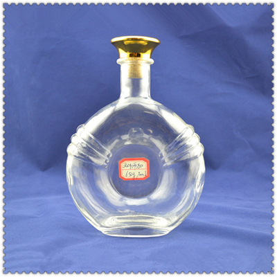 Industrial Super Flint Glass Material 500ml XO Bottle for Beverage Liquor Wine Whisky