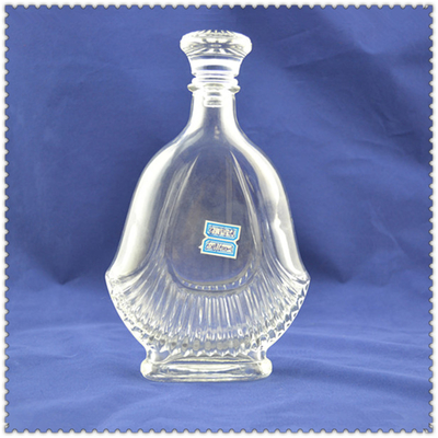 Industrial Super Flint Glass Material 500ml XO Bottle for Beverage Liquor Wine Whisky