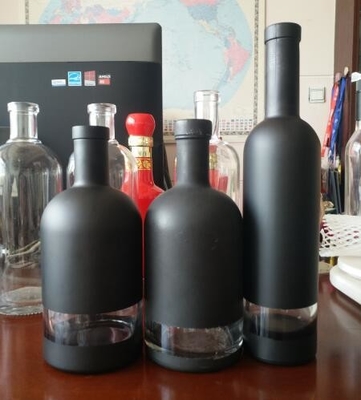 Private laber 750ml Black Glass Wine Bottles for wine/oil/whisky in Carton Packaging