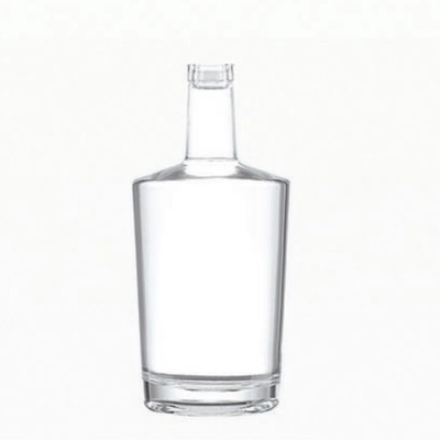 Super Flint Glass 750ml Bottle for Brandy Rum Vodka in Black Packaging and Material