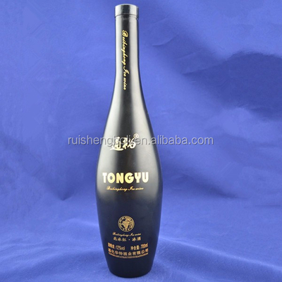 Private laber 750ml Black Glass Wine Bottles for wine/oil/whisky in Carton Packaging