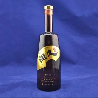 Private laber 750ml Black Glass Wine Bottles for wine/oil/whisky in Carton Packaging