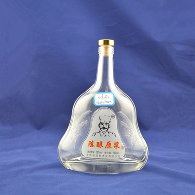 Custom Tequila Bottle with Clear Glass Material and Fast Shipping Delivery Time 20-30Days