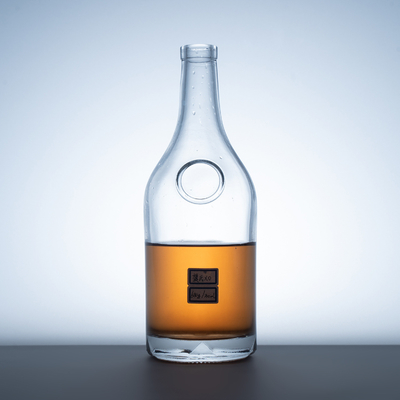 Custom Whisky Glass Bottle Capacity 500ml/1000ml/375ml Screen Printing Square Shape