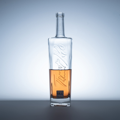 Custom Whisky Glass Bottle Capacity 500ml/1000ml/375ml Screen Printing Square Shape