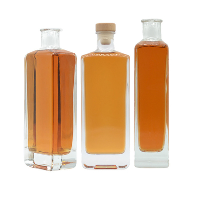 1000ml Square Painted Empty Tequila Rum Glass Bottle with Super Flint Material