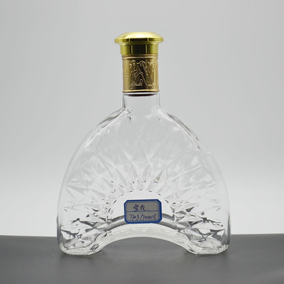 Super Flint Material High Transparent XO Glass Bottle with Wooden Cap and Cork Seal