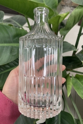 Customized Shape Super Flint Glass Collar 250ml Hot Sauce 500ml Vodka 700ml Glass Liquor Bottles