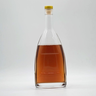 Base Selling 750ml Glass Whisky Bottles with Screen Printing Surface Handing