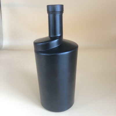 Matte Black Gin Honey Alcoholic Beverage Champagne Bottle Glass 250ml 375ml 1000ml