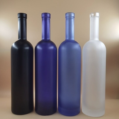Matte Black Gin Honey Alcoholic Beverage Champagne Bottle Glass 250ml 375ml 1000ml